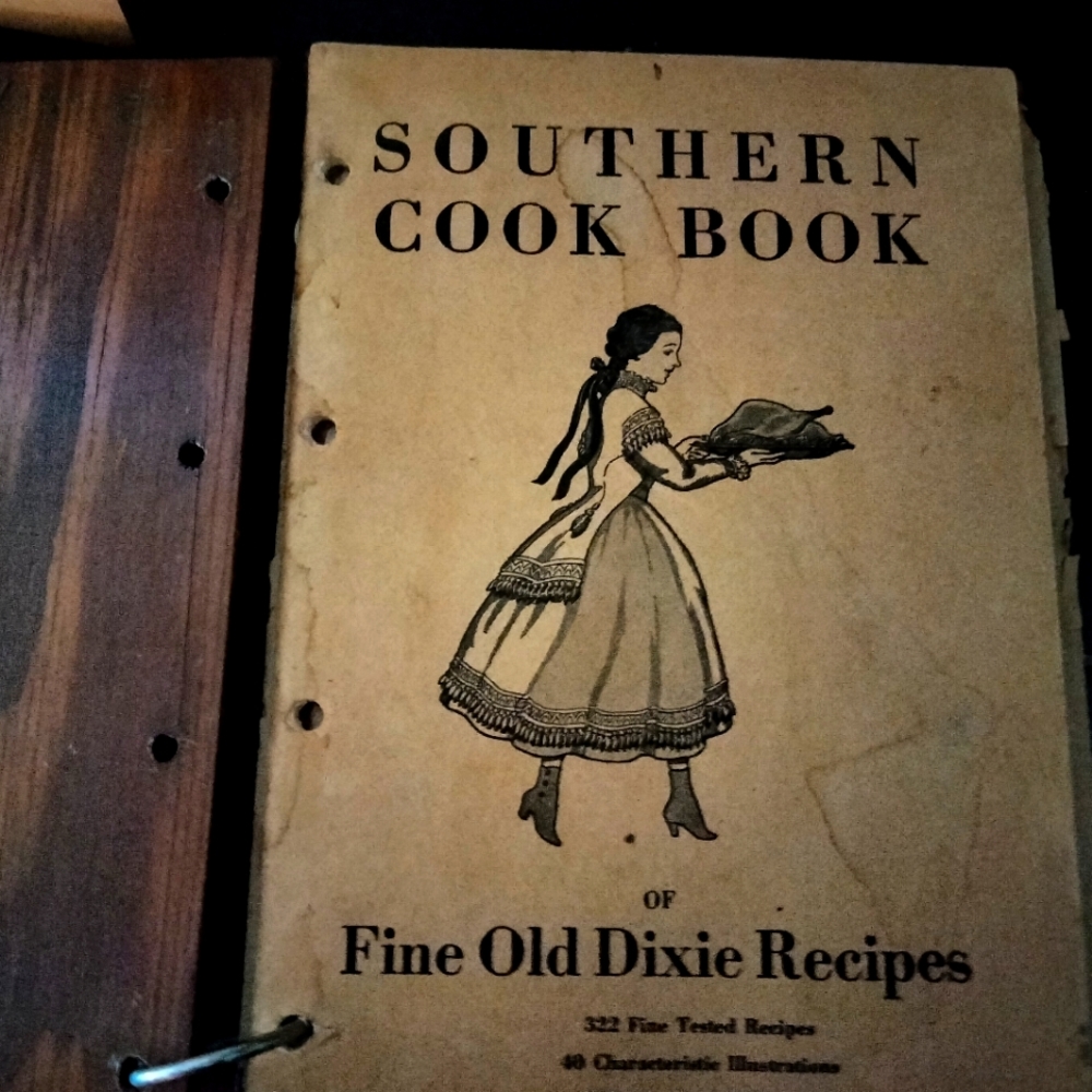 1929 southern wooden cookbook